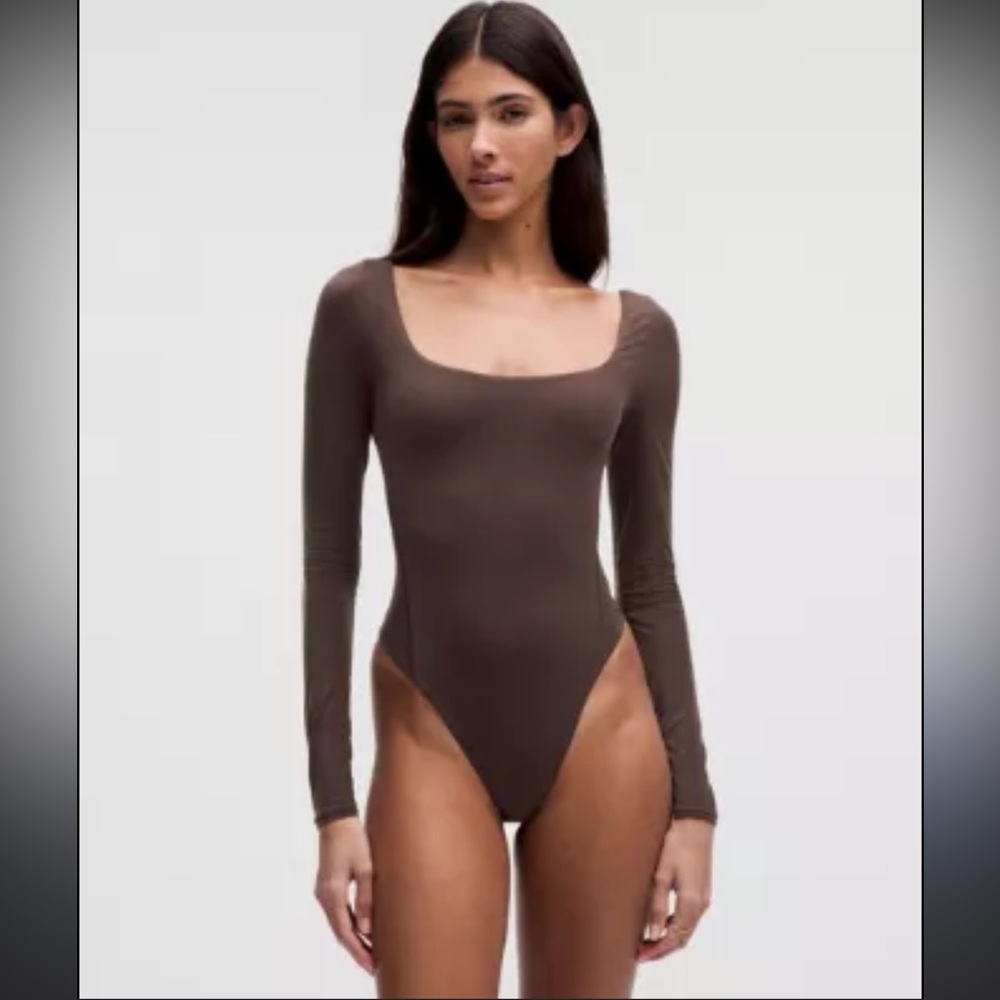 Lululemon Athletica Brown Fitted Long Sleeve Bodysuit
